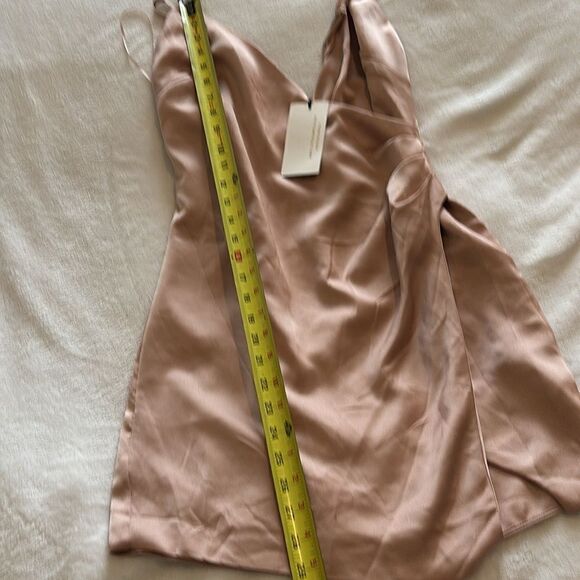 NWT Cotton Candy LA Blush Pink Silky Wrap Asymmetrical Strappy Dress Size Small - Picture 6 of 9